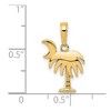 Black Bow Jewelry 14k Yellow Gold Small Palm Tree with Moon Pendant - 3 of 4