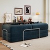78.8" Compression Sofa,Convertible Floor Sofa Bed-with Pillow Back Support Armrest, Comfy Futon Couch Sleeper Bed, for Living Room, Bedroom - 2 of 4