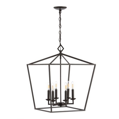 Velsa 6Lt Pendant - Oil Rubbed Bronze (Black) - Safavieh