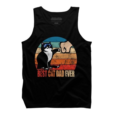 Men's Design By Humans Retro Best Cat Dad Ever By MiuMiuShop Tank Top