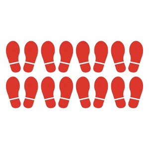Unique Bargains Home Classroom Floor Stairs Decal PVC Footprint Sticker 8 Pairs - 1 of 4