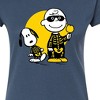 Women's - Peanuts - Charlie And Snoopy Skeleton Fitted Graphic T-Shirt - 2 of 4
