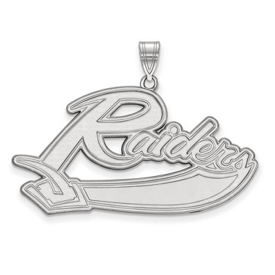 Black Bow Jewelry 10k White Gold Mount Union College Purple Raiders NCAA Extra Large Pendant