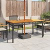 vidaXL Garden Table Black and Brown - 3 of 4