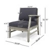 Syemin Patio Modern Accent Chairs, Outdoor Conversation Chairs, with Leisure Used, for Backyard, Garden, Gray, 26"*28"*32.75" - 2 of 4