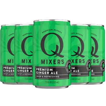 Q Mixers Ginger Ale Soda Premium Cocktail Mixer Made with Real Ingredients 7.5oz Cans | 5 PACK