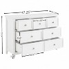 Arina 7-Drawer Accent Storage Dresser Cabinet, Closet Organizers and Clothes Storage for Living Room and Bedroom, Indoor Furniture - The Pop Home - 4 of 4