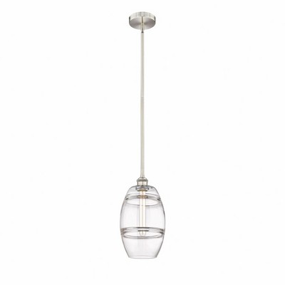 Vaz - 1 Light Stem Hung Mini Pendant In Industrial Style-9.38 Inches Tall and 8 Inches Wide