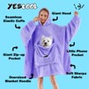 Inhand Wearable Blanket Hoodie for Adult Flannel Oversized Hoodie Sweatshirt Blanket with Pockets Birthday Gifts for Women - 3 of 4