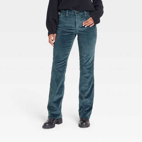 Women's High-rise Vintage Corduroy Bootcut Jeans - Universal Thread™ Teal  Blue 4 Long : Target