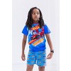 Hot Wheels Big Boys Pajama Shirt and Shorts Sleep Set Blue 14-16 - 2 of 4