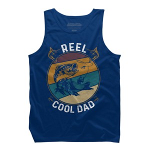 Men's Design By Humans Reel Cool Dad Fishing Boat Trip By KangThien Tank Top - 1 of 2