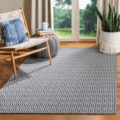 Charcoal Grey Hand-Knotted Wool-Cotton Blend Area Rug - 9' x 12'