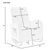 NicBex Velvet Glider Rocking Chair,Upholstered Nursery Rocking Chairs with High Backrest,Modern Rocking Chair,Nursing Chair for Bedroom,Beige - 3 of 4