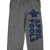April Fools Jester Hat Adult Gray Heather Sleep Pajama Pants - 2 of 4