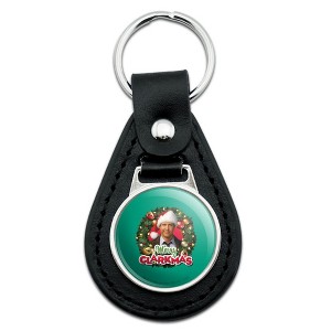 Christmas Vacation Merry Clarkmas Black Leather Keychain - 1 of 4