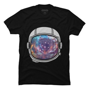 Men's Design By Humans Space Helmet By JOlorful T-Shirt - 1 of 4