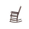 DOMETOUR Acacia Indoor Rocking Chair, Outdoor Solid Wood Patio Furniture New Style Brown - 3 of 4