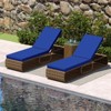 Gymax Chaise Lounge Chair w/ Adjustable Backrest Cushion & Storage Outdoor - 2 of 4