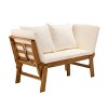 Holly & Martin Dolavon Outdoor Convertible Lounge Chair - OD1089109 - Natural w/Cream Cushions - SEI - 3 of 4