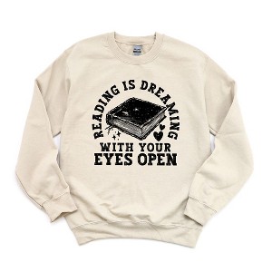 Simply Sage Market Women's Graphic Sweatshirt Reading Is Dreaming - 1 of 3