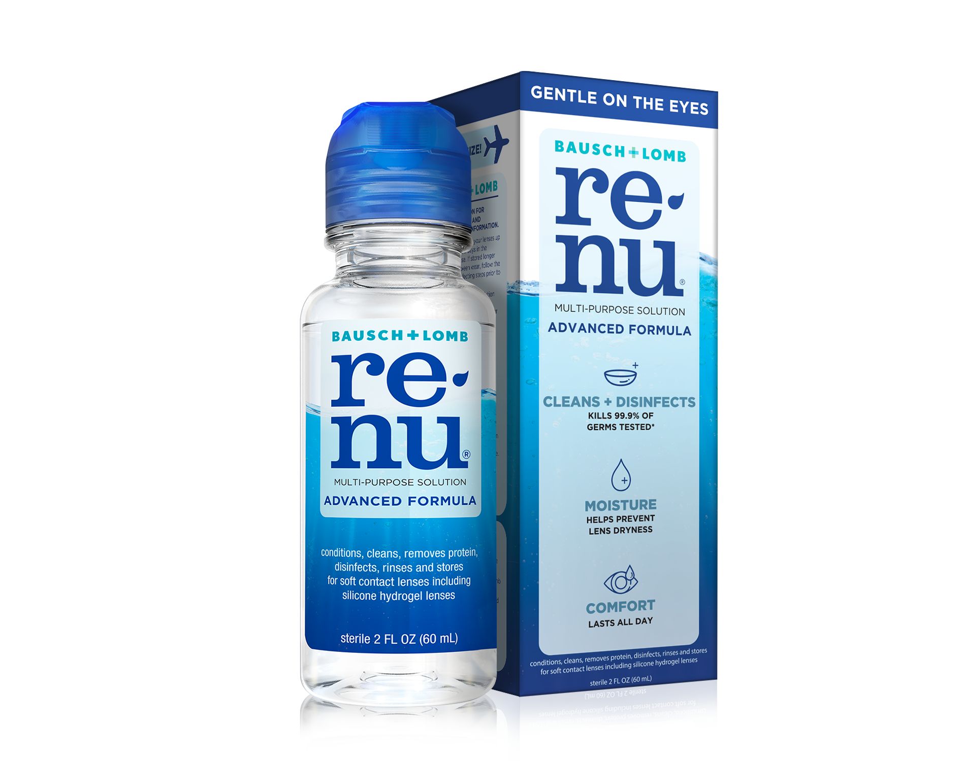 Renu Travel Size Contact Solution for Advanced Lens Care - 2 fl oz