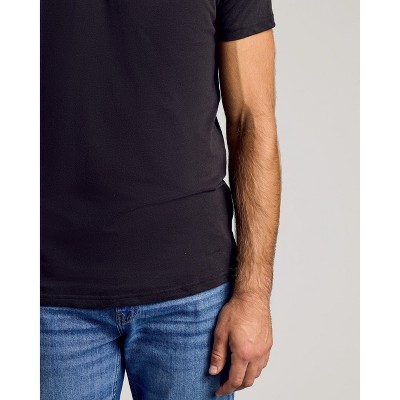 Men's XL Black Cotton Blend Crew Neck Short Sleeve T-Shirt Pack
