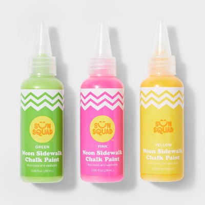 Neon Sidewalk Chalk Paint 3 ct - Sun Squad™