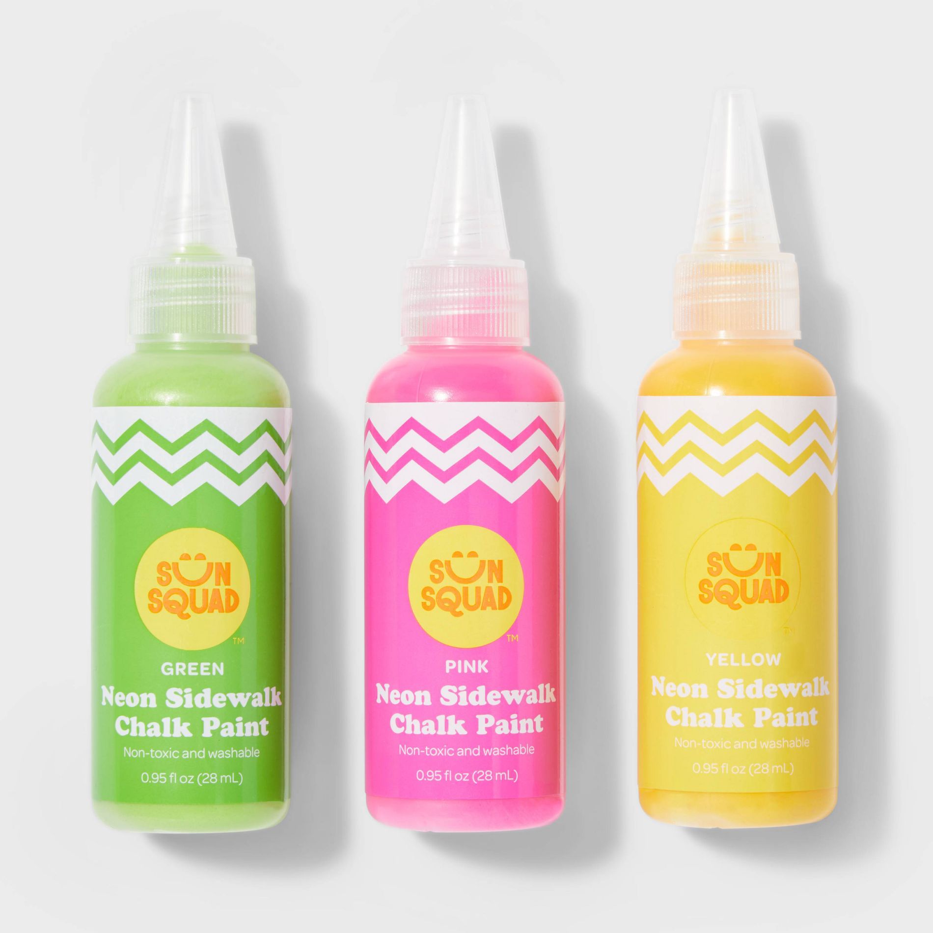 Neon Sidewalk Chalk Paint 3 ct - Sun Squad™: Outdoor Chalk for Kids 4+