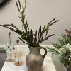 Slickblue Rustic Brown Terracotta Vase 8.5" Ceramic Pitcher-Style Jar with Handle for Table or Shelf - 2 of 3