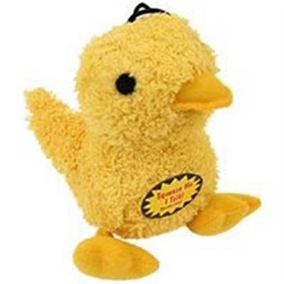 Multipet Look Whos Washing Chick Talking Plush Dog Toy