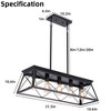 31.5" Industrial Kitchen Island Chandelier, 5-Light Metal Pendant Fixture with Adjustable Height for Dining Room, Foyer, or Bar Lighting - 3 of 4