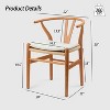 NicBex Set of 2 Dining Chair Upholstered Fabric Kitchen Accent Chairs with Cushion Seats & Wood Legs - 3 of 4
