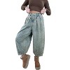 Women's Washed Barrel Pants - Oli & Hali - 3 of 4