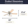 Prominence Home Whitley 42 Inch Indoor Ceiling Fan with Pull Chain, Bright Brass - 2 of 4