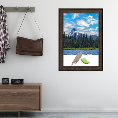 Ridge Bronze 42" x 30" Satin Finish Polystyrene Wall Picture Frame
