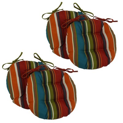 Blazing Needles, 16-inch Outdoor Spun Polyester Tufted Chair Cushion (Set of 4)