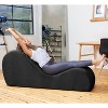 Avana Sleek Chaise Lounge for Yoga - Made in The USA - Great for Stretching, Relaxation, Exercise & More, 60D x 18W x 26H Inch, Light Grey - 2 of 4