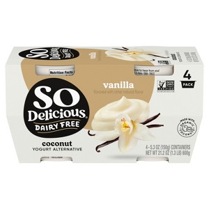 So Delicious Dairy Free Vanilla Coconut Milk Yogurt - 4ct/5.3oz Cups - 1 of 4