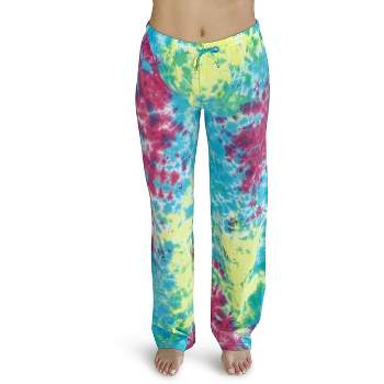 Rainbow Buffalo Plaid Pastel Women's Pajama Pants Casual Sleepwear