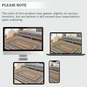 coucheta Multi-size Washable Area Rug, Farmhouse Geometric Textured Non-Shedding Low Pile Non Slip Carpet, for Living Room, Bedroom, Dining Room - 1 of 4