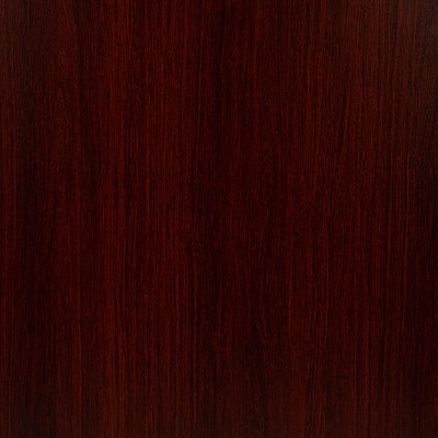 Mahogany and Black Steel Industrial Office Desk with Laminate Top
