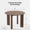 PexFix George Round Dining Table Solid Wood Kitchen Tables - 3 of 4