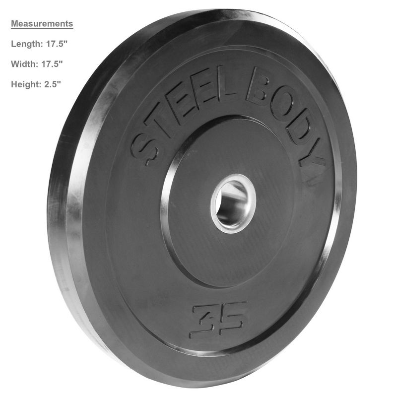 Steelbody Olympic Rubber Plate - 35lbs, 3 of 4