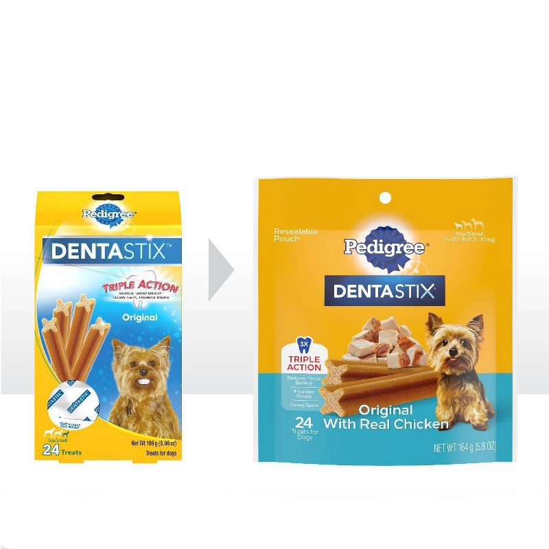 Pedigree Dentastix Chicken Flavor Toy/Small Breed Adult Dental Dog Treats, 4 of 5