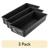 (3 pack) 1 Compartment Utensil Organizer, Black - 3 of 4