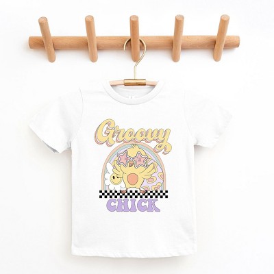 The Juniper Shop Groovy Easter Chick Toddler Short Sleeve Tee