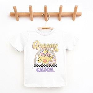 The Juniper Shop Groovy Easter Chick Toddler Short Sleeve Tee - 1 of 2