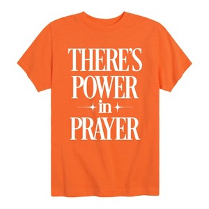 Boys' - Instant Message - Theres Power In Prayer Short Sleeve Graphic T-Shirt - 1 of 4