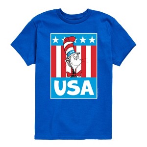 Boys' - Dr. Seuss - Cat In The Hat USA Short Sleeve Graphic T-Shirt - 1 of 4